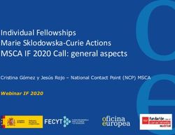 Individual Fellowships Marie Sklodowska-Curie Actions MSCA IF 2020 Call: general aspects - Cristina Gómez y Jesús Rojo - National Contact Point ...