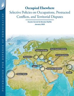 Selective Policies on Occupations, Protracted Conflicts, and Territorial Disputes - Occupied Elsewhere - The Foundation for Defense of ...