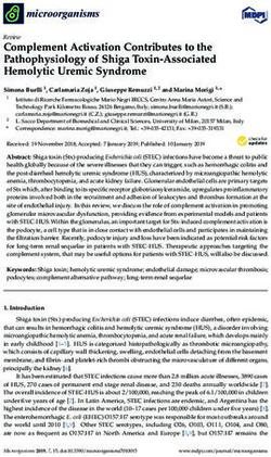 Complement Activation Contributes to the Pathophysiology of Shiga Toxin-Associated Hemolytic Uremic Syndrome - MDPI