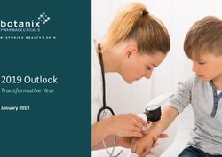 2019 Outlook Transformative Year - January 2019 - Botanix Pharmaceuticals