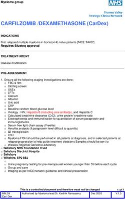 CARFILZOMIB /DEXAMETHASONE (CarDex) - Haematology