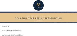 2018 FULL YEAR RESULT PRESENTATION - MCPHERSON'S LIMITED 22 AUGUST 2018 PRESENTED BY: MCPHERSON'S CONSUMER PRODUCTS