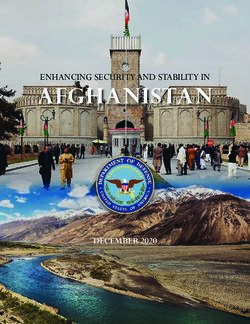 AFGHANISTAN ENHANCING SECURITY AND STABILITY IN - DECEMBER 2020 - Department ...