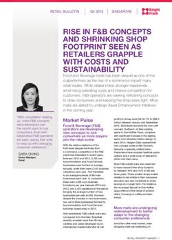 RISE IN F&B CONCEPTS AND SHRINKING SHOP FOOTPRINT SEEN AS RETAILERS GRAPPLE WITH COSTS AND SUSTAINABILITY - Knight Frank