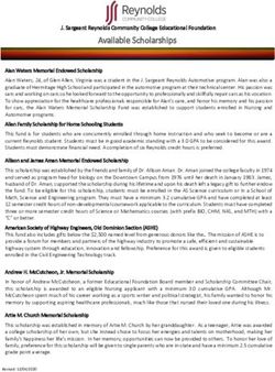 Available Scholarships - Reynolds Community College