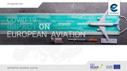 IMPACT ON EUROPEAN AVIATION - COVID 19 EUROCONTROL Comprehensive Assessment
