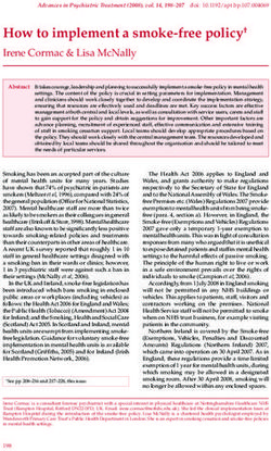 HOW TO IMPLEMENT A SMOKE-FREE POLICY - IRENE CORMAC & LISA MCNALLY