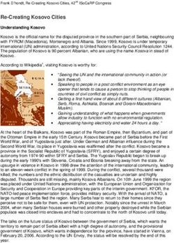 Re-Creating Kosovo Cities