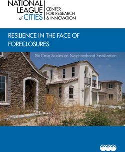 RESILIENCE IN THE FACE OF FORECLOSURES - CENTER FOR RESEARCH & INNOVATION SIX CASE STUDIES ON NEIGHBORHOOD STABILIZATION