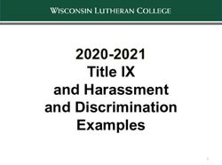 2020-2021 Title IX and Harassment and Discrimination Examples