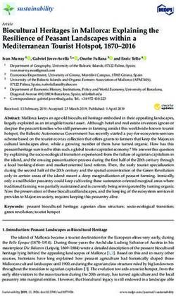 Biocultural Heritages in Mallorca: Explaining the Resilience of Peasant Landscapes within a Mediterranean Tourist Hotspot, 1870-2016 - MDPI