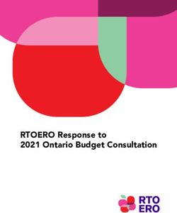 RTOERO Response to 2021 Ontario Budget Consultation