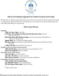 GSB Summer Reading Suggestions for Children Entering Fourth Grade