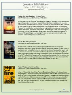Jonathan Ball Publishers March 2021 Highlights