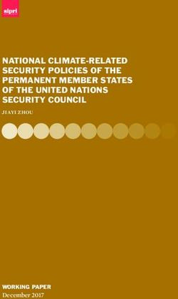 NATIONAL CLIMATE-RELATED SECURITY POLICIES OF THE PERMANENT MEMBER STATES OF THE UNITED NATIONS SECURITY COUNCIL - jiayi zhou - Sipri