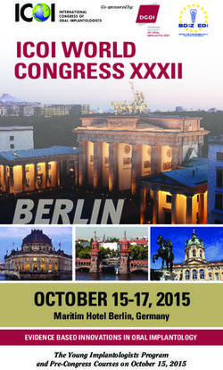 ICOI WORLD CONGRESS XXXII - OCTOBER 15-17, 2015 Maritim Hotel Berlin, Germany