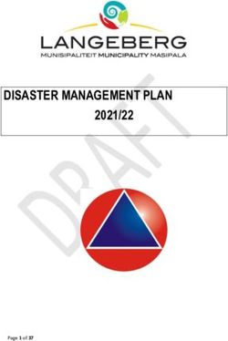 DISASTER MANAGEMENT PLAN 2021/22