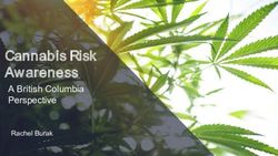 Cannabis Risk Awareness - A British Columbia Perspective Rachel Burak - NCCEH
