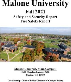 Malone University Fall 2021 - Safety and Security Report Fire Safety Report