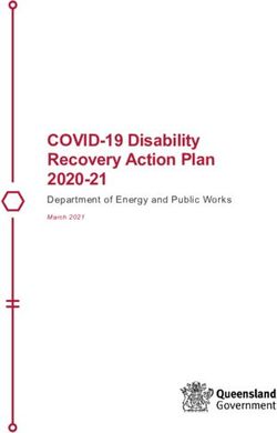 COVID-19 Disability Recovery Action Plan 2020-21 - Department of Energy and Public Works