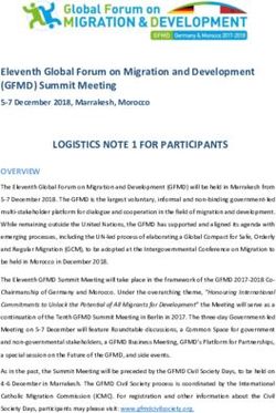 LOGISTICS NOTE 1 FOR PARTICIPANTS - Eleventh Global Forum on Migration and Development (GFMD) Summit Meeting