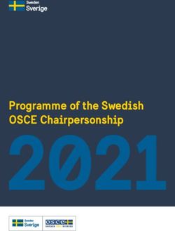 OSCE Chairpersonship 2021 - Programme of the Swedish