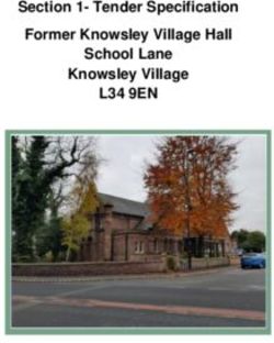Section 1- Tender Specification Former Knowsley Village Hall School Lane Knowsley Village - L34 9EN