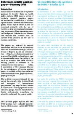 Weekly epidemiological record Relevé épidémiologique hebdomadaire