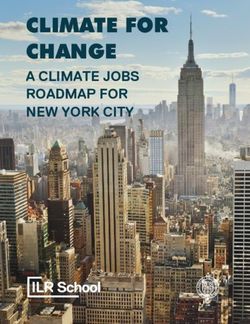 CLIMATE FOR CHANGE A CLIMATE JOBS ROADMAP FOR NEW YORK CITY - Climate Jobs National Resource Center