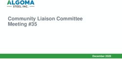 Community Liaison Committee Meeting #35 - December 2020 - Algoma Steel