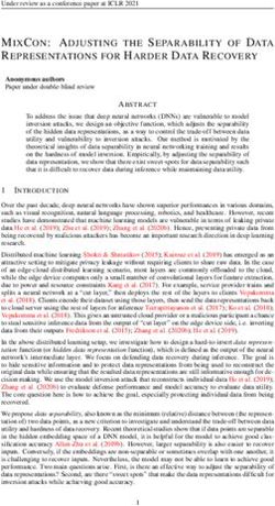 MIXCON: ADJUSTING THE SEPARABILITY OF DATA REPRESENTATIONS FOR HARDER DATA RECOVERY - OpenReview