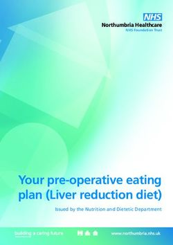Your pre-operative eating plan (Liver reduction diet) - Northumbria Healthcare - Issued by the Nutrition and Dietetic Department - Northumbria ...