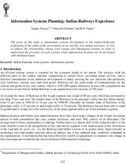 Information Systems Planning: Indian Railways Experience