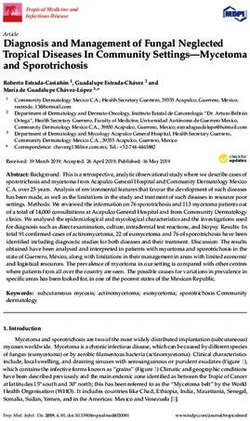 Diagnosis and Management of Fungal Neglected Tropical Diseases In Community Settings-Mycetoma and Sporotrichosis - MDPI