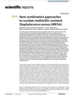 New combination approaches to combat methicillin resistant Staphylococcus aureus (MRSA) - Nature