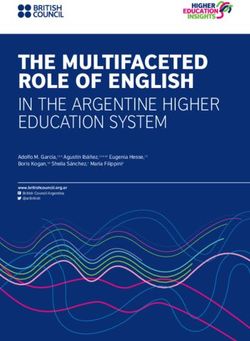 THE MULTIFACETED ROLE OF ENGLISH - IN THE ARGENTINE HIGHER EDUCATION SYSTEM Adolfo M. García,1,2,3 Agustín Ibáñez,1,2,4,5,6 Eugenia Hesse,1,2 ...