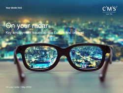 On your radar Key employment issues across Europe and beyond - On your radar | May 2019 - CMS Law