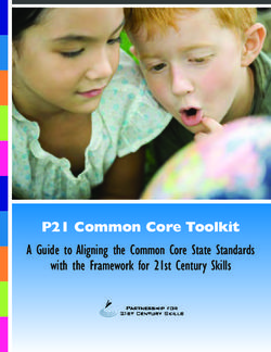 P21 Common Core Toolkit - A Guide to Aligning the Common Core State Standards with the Framework for 21st Century Skills