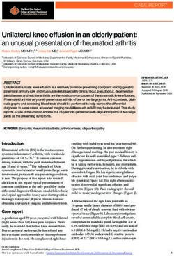 Unilateral knee effusion in an elderly patient: an unusual presentation of rheumatoid arthritis