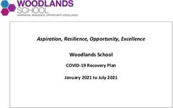 Aspiration, Resilience, Opportunity, Excellence - Woodlands School COVID-19 Recovery Plan - July 2021 PDF File