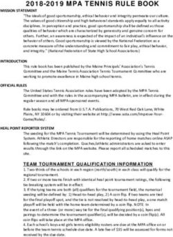 2018-2019 MPA TENNIS RULE BOOK - Maine Principals Association
