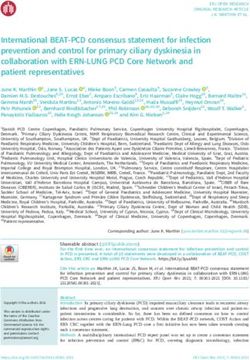 International BEAT-PCD consensus statement for infection prevention and control for primary ciliary dyskinesia in collaboration with ERN-LUNG PCD ...
