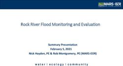 Rock River Flood Monitoring and Evaluation - Summary Presentation February 5, 2021 Nick Hayden, PE & Rob Montgomery, PE (MARS-EOR) - Town of Ixonia