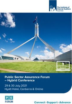 Public Sector Assurance Forum - Hybrid Conference - SUBHEADING 29 & 30 July 2021 Hyatt Hotel, Canberra & Online - IIA ...