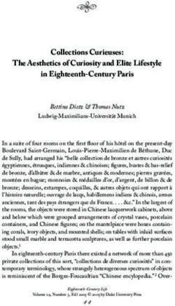 Collections Curieuses: The Aesthetics of Curiosity and Elite Lifestyle in Eighteenth-Century Paris
