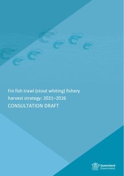 CONSULTATION DRAFT Fin fish trawl (stout whiting) fishery harvest strategy: 2021-2026