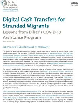 Digital Cash Transfers for Stranded Migrants - Center for ...