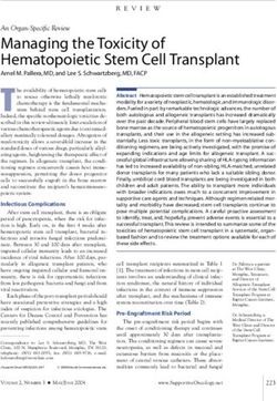 Managing the Toxicity of Hematopoietic Stem Cell Transplant