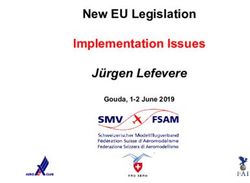New EU Legislation Implementation Issues - Jürgen Lefevere Gouda, 1-2 June 2019