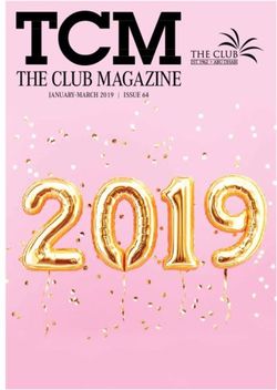 TCMTHE CLUB MAGAZINE JANUARY-MARCH 2019 | ISSUE 64 - The Club, Abu Dhabi